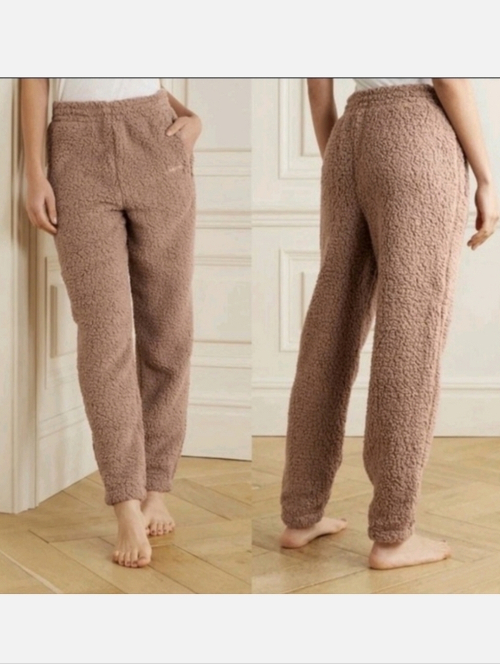 Skims Plus Brown Desert Teddy Sherpa Joggers